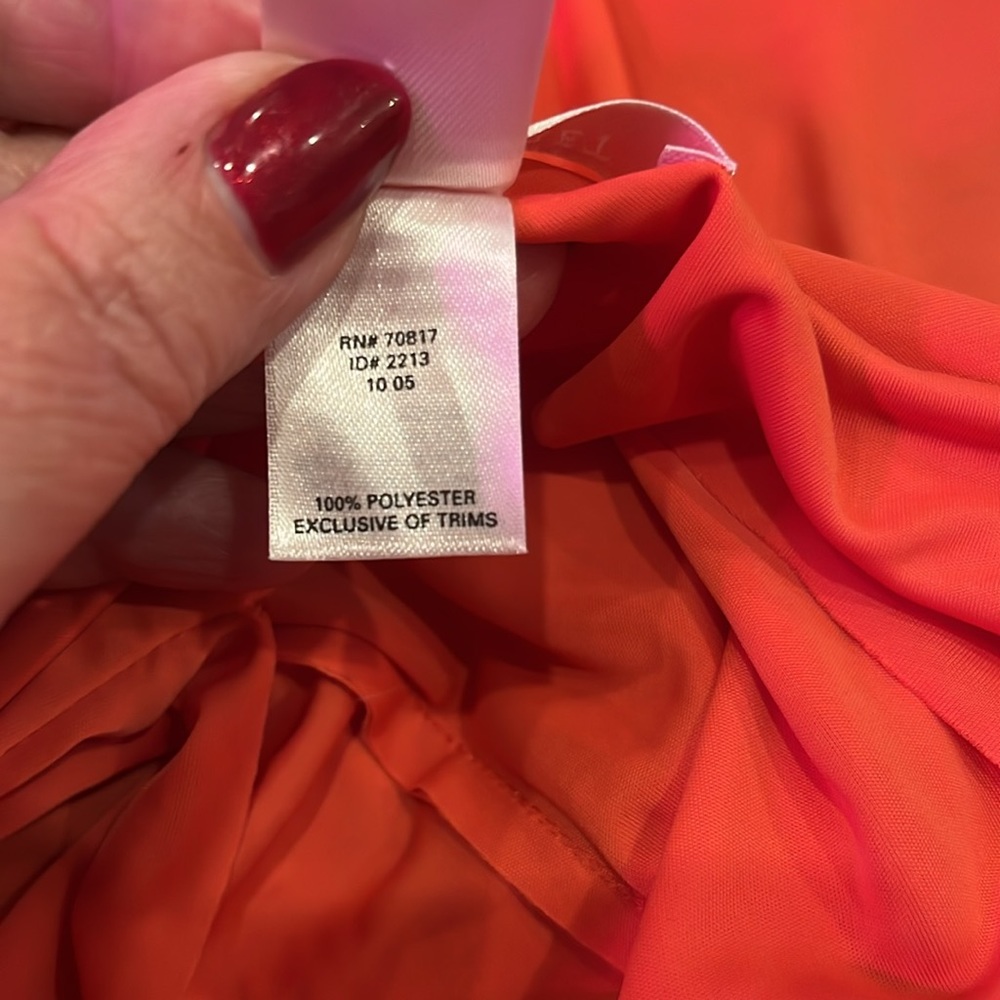 Victoria’s Secret Very Sexy Orange Lace Trim Open Back Nightgown Women Size L - Picture 8 of 8